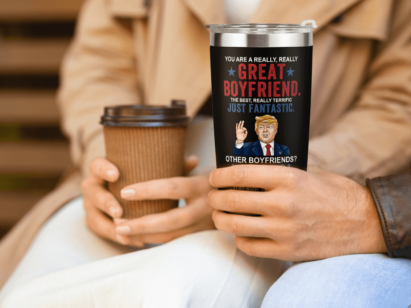 Gifts for Boyfriend, Him - Anniversary, Birthday, Christmas Boyfriend Gifts from Girlfriend - Romantic Love Couple Gift for Him from Her - Ideas for Couples - 20 Oz Stainless Steel Tumbler