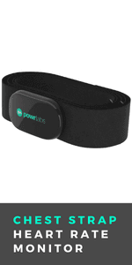 Powr Labs Bluetooth and ANT+ Heart Rate Monitor Chest Strap - All Day Comfort, Easy Connectivity - Compatible with Polar, Garmin, Peloton, Wahoo