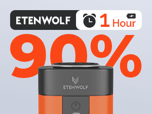 ETENWOLF AIR 3 Air Pump for Inflatables with 2600 mAh Battery & Camping Light, Ultra-Fast and Mini Electric Air Pump, Inflate Deflate for Air Mattress, Pool Floats, Vacuum Storage Bags