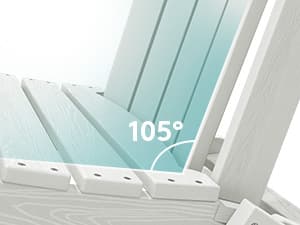 SERWALL Adirondack Chair with Cup Holders - Composite Adirondack Chairs Set of 2 HDPE Outdoor Chairs All Weather Use- White