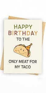 Greeting Card, Birthday Card for Husband, Men, Boyfriend, Him, Funny Gift, Happy Birthday, Premium 400gsm Cardstock