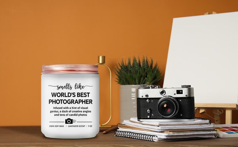 Photographer Gifts - Photography Gifts for Women, Wedding Photographer Candle - Lavender Scented Candles