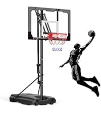 IGL Portable Basketball Hoop, 5.6-10FT Adjustable Basketball Goal System, 44 Inch Outdoor Basketball Hoop & Goals for Kids, Youth, and Adults in The Backyard, Driveway with PC Backboard