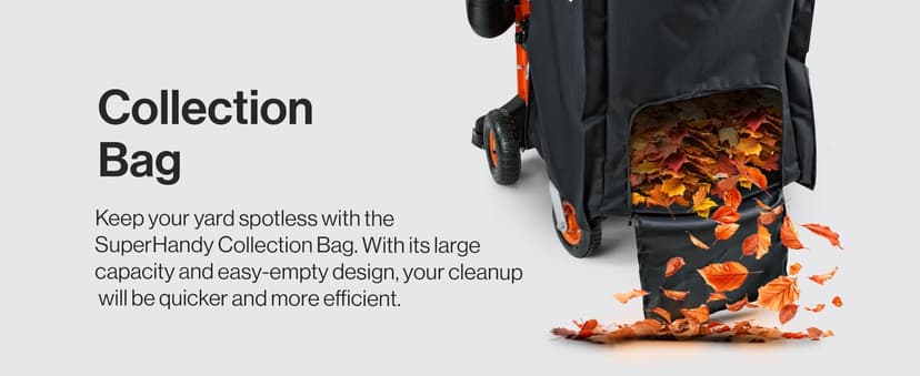 SuperHandy Leaf Vacuum & Wood Chipper – 7HP 209cc Gas Engine, 10:1 Mulch Ratio, 6-Bushel Collection Bag, 13.4" Impeller, Walk-Behind Vacuum Mulcher with Castor Wheels for Lawn & Yard Cleanup