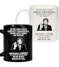 Breezy Valley Grandparents Gifts from Grandkids, Christmas Gifts for Grandma Grandpa from Grandson Granddaughter - Best Gift for Grandmother Grandfather, Happy Birthday Gift Grandparents Coffee Mug