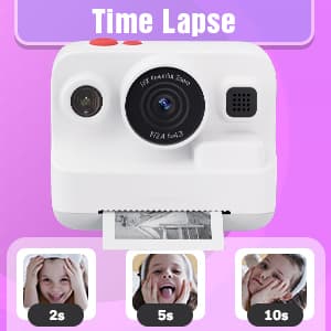 Kids Camera Instant Print,1080P Kids Instant Cameras That Print Photos,Christmas Birthday Gifts for Girls Age 3-12,Portable Toy for 3 4 5 6 7 8 9 10 Year Old Girls Boys Pink