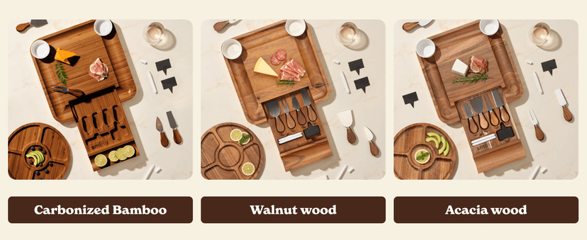 SMIRLY Charcuterie Board Set - Large Bamboo Cheese Board for Serving - House Warming Gifts New Home, Wedding & Bridal Shower Gift, Birthday Gift for Women