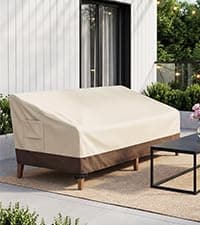 Vailge Patio Chair Covers, Lounge Deep Seat Cover, Heavy Duty and Waterproof Outdoor Lawn Patio Furniture Covers (2 Pack - Large, Beige & Brown)