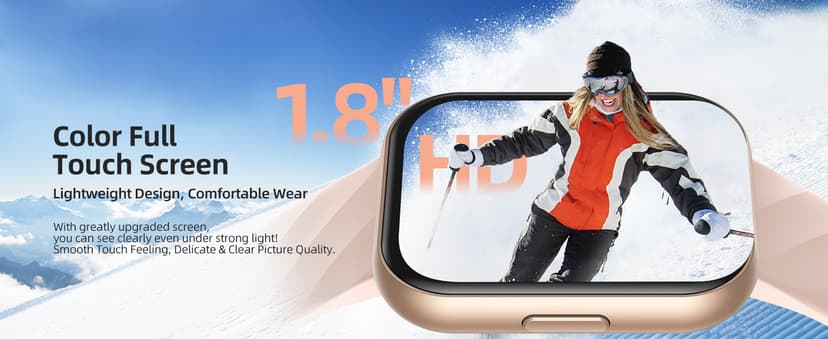 Parsonver Parsonver Smart Watch, 5ATM Waterproof Swimming Watch, Fitness Activity Tracker with 110+ Sports Modes, Heart Rate/Sleep/SpO2/Calories Monitor, Pedometer, Fitness Watch for Android & iPhone, Rose Gold