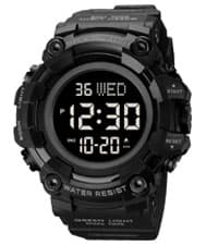 FANMIS Men's Digital 50M Waterproof Electronic Sport Watch Rubber Band Army Military 24H Time LED Light 164FT Water Resistant Calendar Date Day Watches