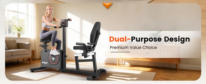 Recumbent Exercise Bike for Home, Recumbent Bikes for Seniors Gym, Quiet Recumbent Stationary Bikes for Seniors 400LBS Capacity, Adjustable Seat & Backrest, 8-Level Resistance & LCD Display