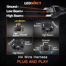 LEDMIRCY H6054 LED Headlights, 5x7 LED Headlights Rectangular 2PCS 90W High Low Sealed Beam Square 7x6 Headlight DOT Approved for Truck Chevy Cherokee Tacoma Ford Van Sedans H5054 H6014 H6052 6053
