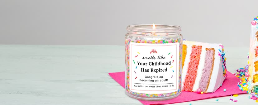 18 Year Old Birthday Gifts for Daughter, Friend, Sister, Niece, Creamy Vanilla with Sprinkles Homsolver 18th Birthday Gifts for Girls, 18th Birthday Decorations Candle B0DCB8F4K5