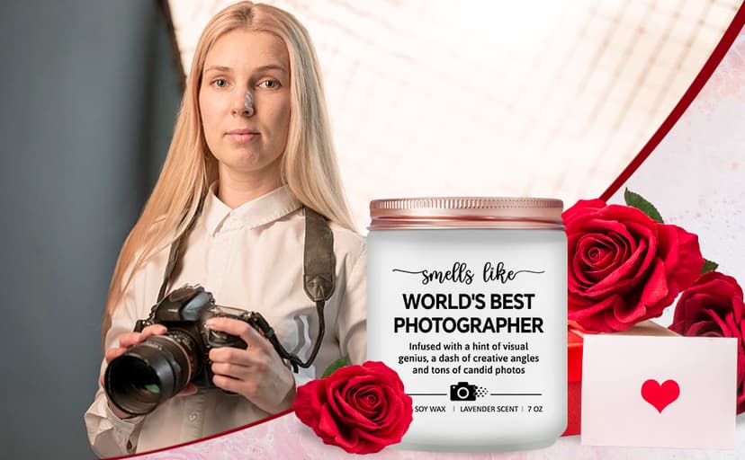 Photographer Gifts - Photography Gifts for Women, Wedding Photographer Candle - Lavender Scented Candles