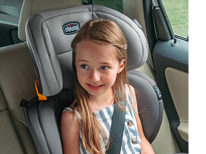 Chicco KidFit ClearTex Plus 2-in-1 Belt-Positioning Booster Car Seat, Backless and High Back Booster Seat, for Children Aged 4 Years and up and 40-100 lbs. | Lilac/Purple