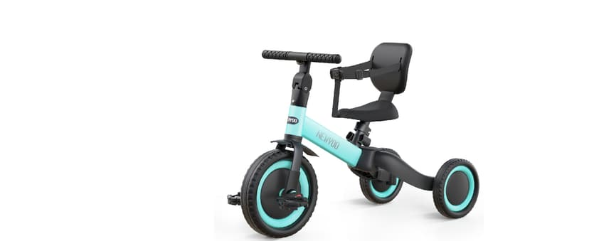 Toddler Trike with Push Handle Lets Parents Steer and Converts to Balance Bike, Fun Outdoor Toy for Boys and Girls, Blue newyoo TR007 5-in-1 Tricycle for Toddlers 1-3, Toddler Bike, Birthday Gift B0B9LCT9B7