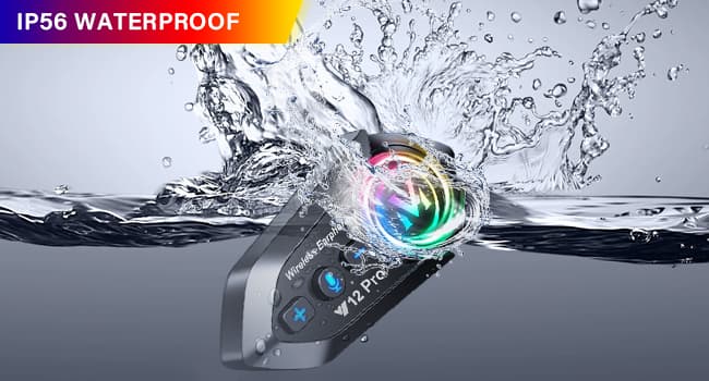 Motorcycle Helmet Bluetooth Headset 2 Way Intercom 550 Yards,HIFI Sound,Noise Cancellation,Music Share,1000mAh,Helmet Speakers Headphones FM,Easy to Connect/Use with Gloves,Waterproof,Voice Assistant