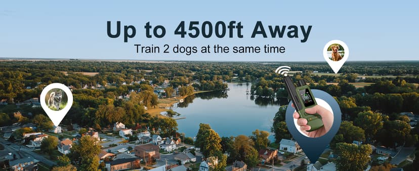 Dog Shock Collar - 4500FT Dog Training Collar with Remote, IPX8 Waterproof Electric Dog Collar with 4 Training Modes, Security Lock, Rechargeable eCollar for 10-120lbs Small Medium Large Dogs