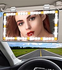 KOOKIN Lighted Vanity Makeup Mirror 16 Led Lights 180 Degree Rotation Lighted Mirror Touch Screen Adjusted Brightness Desk Mirrors USB Dual Supply Bathroom Beauty Cosmetic Mirrors (White)