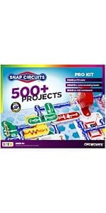 Build 100+ STEM projects with 28 snap-together parts and a full-color project manual SNAP CIRCUITS Jr. SC-100 STEM Electronics Kit, 100+ Projects, Ages 8+ B00008BFZH