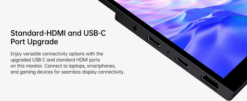 CAPERAVE 15.6'' Portable Monitor Touchscreen, FHD IPS Touch Screen with Tempered Glass, Travel Monitor with Kickstand & Speaker, HDMI USB C External Monitors for Mac Laptop Phone Computer