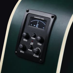 GLARRY Full Size 6 Strings Acoustic Electric Guitar Beginner Kit, Cutaway 41 Inch Electric Acoustic Guitar w/Inbuilt Tuner, Bag, Strap, Picks, Strings, Basswood Guitarra, Matte Distressed Green