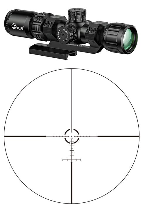 CVLIFE Rifle Scope 6-24x50 AO Red and Green Illuminated Long Range Scope for Hunting with Scope Rings