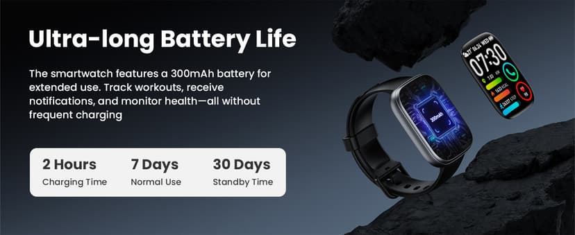 Smart Watch for Men Women (Answer/Make Call), 1.95" Touch Screen Fitness Tracker with Heart Rate/Sleep Monitor, IP68 Waterproof Smartwatch for Android iOS, Fitness Watch with 120+ Sports Modes, Black