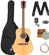 Fender FA-125 Acoustic Guitar - Sunburst Bundle with Gig Bag, Tuner, Strings, Strap, Picks, and Austin Bazaar Instructional DVD