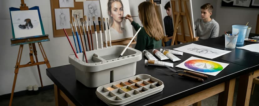 18 mixing wells, 16 slots fitting 0.24-0.63 in diameters, 3 washing compartments, removable tray lid MyLifeUNIT Paint Brush Cleaner, Paint Brush Holder with Palette, Grey B01H5JIU14