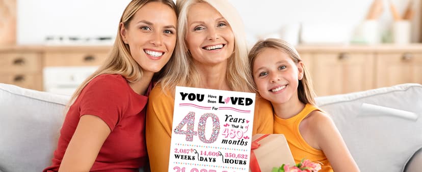 40th Birthday Card,Funny 40th Birthday Gifts for Women Her,Happy 40th Birthday Decorations for Wife,40 Year Old Birthday Card Gifts for Sister Friends