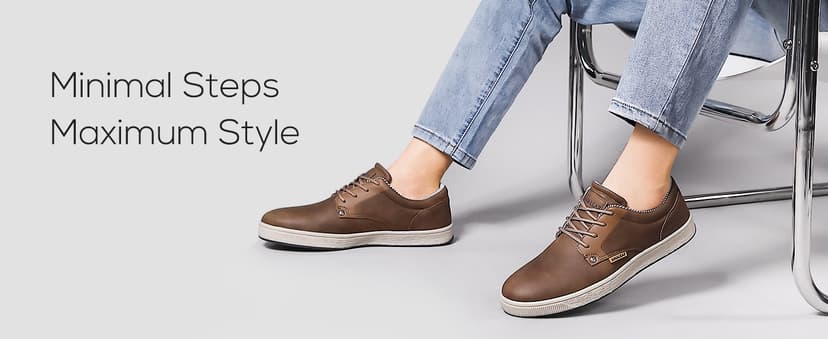 ANALEAF Mens Casual Oxfords Fashion Sneakers Soft Comfortable Lace-Up Dress Shoes