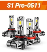 SEALIGHT 9006 Bulbs, 40000LM 6500K Fog Bulbs 1:1 Mini Size with Cooling Fan, HB4 for Powersports ATV/UTV, 3 Mins Plug-N-Play, Pack of 2