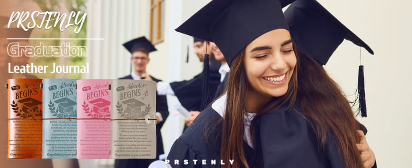 PRSTENLY Graduation Gifts Leather Journal, Graduation Gifts for Her Him 140 Page Refillable Journal, 2025 High School College Masters Degree Phd Nurse Graduation Gift Ideas for Women Men