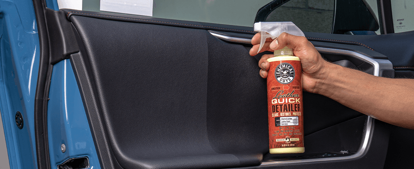 Chemical Guys Leather Quick Detailer - Interior Cleaner and Conditioner for Natural, Synthetic, Pleather, and More, Safe for Car Seats, Furniture, Apparel, Shoes & Boots, Leather Scented - 16 fl oz