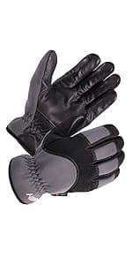 SKYDEER Waterproof and Windproof Genuine Deerskin Leather Ski Gloves with 150G 3M Thinsulate Insulation (SD8648T)