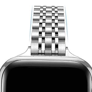 Slim Watch Band Compatible with Apple Watch 41mm 45mm 42mm 44mm 40mm 38mm Metal Stainless Steel Watchband Suitable for iWatch 10/9/8/7/6/5/4/3/2/1/SE Series Women Luxury Strap
