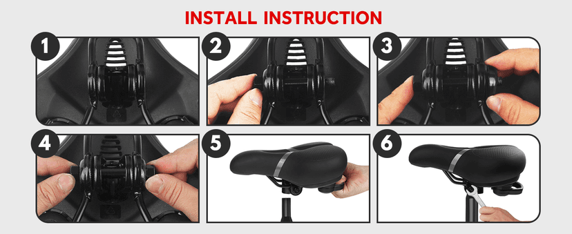 Bicycle Seat Replacement, Bike Seat for Men and Women, Comfort Wide Bike Saddle Memory Foam Padded Soft Bike Seat Cushion Compatible with Peloton, Mountain, City Bikes, Indoor Exercise Bikes