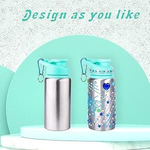 Gifts for Girls, Decorate Create Your Own Water Bottle Kits for Girls, Fun DIY Arts and Crafts Kits Supplies Toys for Kids Ages 4-6-8-10-12, Birthday Gifts Ideas for Girls Back to School Christmas