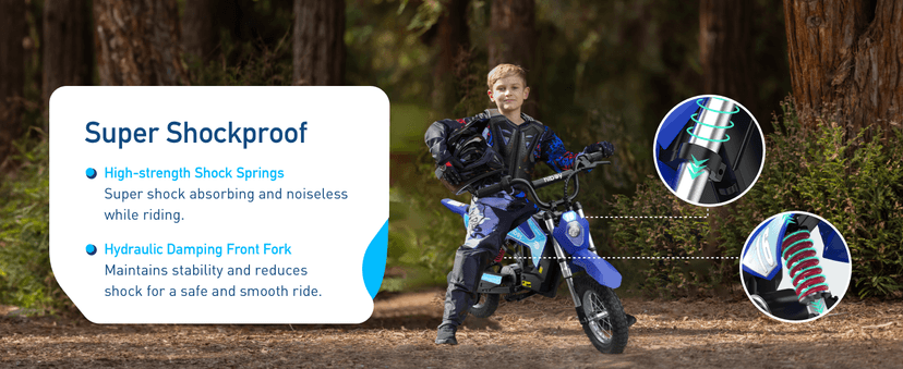 Hiboy DK1 36V Electric Dirt Bike,300W Electric Motorcycle - Up to 15.5MPH & 13.7 Miles Long-Range,3-Speed Modes Motorcycle for Kids Ages 3-10