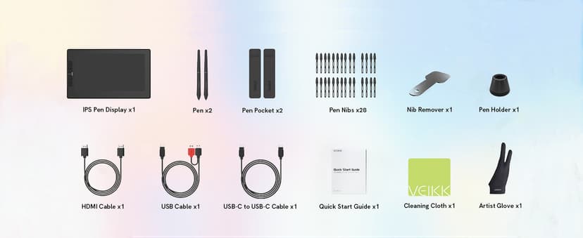 VEIKK VK1200 V2 Drawing Tablet with Screen,11.6-inch Full-Laminated Graphic Drawing Monitor,2 Battery-Free Pens with Tilt Function,6 Customizable Keys,Anti-Glare Glass(Must be Connected to PC to Work)