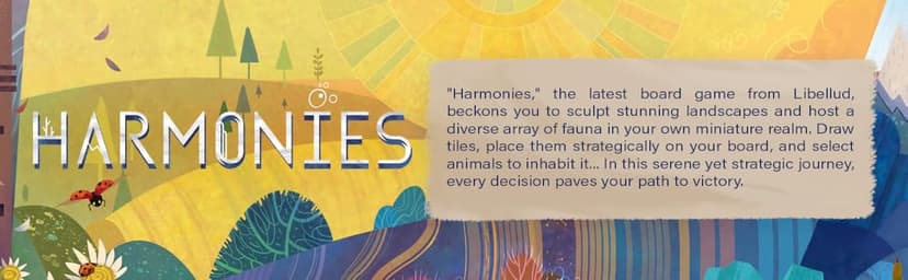 Asmodee Harmonies Board Game - Create Oneiric Landscapes, Strategic & Poetic Gameplay, Fun Family Game for Kids & Adults, Ages 10+, 1-4 Players, 30 Min Playtime, (Multilingual Edition)
