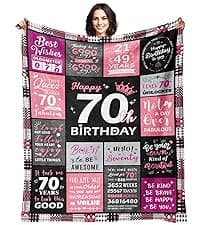 Birthday Decorations for Women, Gift for Women Birthday Unique, Happy Birthday Gift for Her, Mom, Wife, Daughter, Sister Birthday Gifts for Women, Happy Birthday Blanket for Women 50" x 60" B0DC72Z6S7