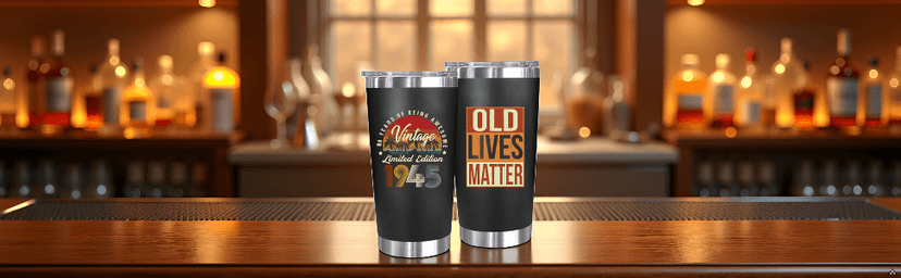 Funny 80th Birthday Gift For Men,Cool Gifts for 80 Year Old Man,80th Birthday Decorations for Men,1945 Gift Idea for Dad Husband Friend Grandpa-20 Oz Vintage1945 Tumbler