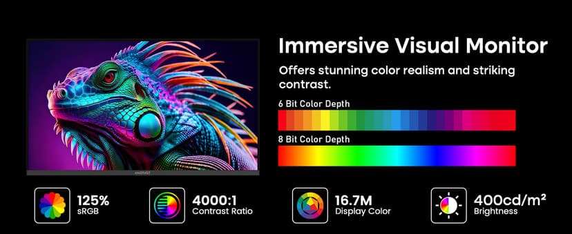 Amzfast 27" 240Hz 1ms FPS Gaming Monitor, Fast VA FHD 1080P, Adaptive Sync, HDR 400, 4000:1 Contrast, 125% sRGB, Built-in Speaker, HDMI 2.0 & DP 1.4 with DP Cable, VESA