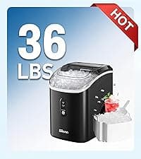 Silonn Nugget Ice Maker Countertop with APP & Voice Control, Self Cleaning Ice Machine with 3L Large Water Tank, 40 lbs/24H Soft Chewable Ice, Portable Pebble Ice Maker for Home, Kitchen and Party
