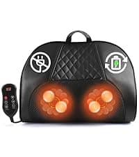 Back and Neck Massager,Shiatsu Back Massager with Heat,Cordless Portable Kneading Shoulder Massage Shawl Electric Massage Pillow for Pain Relief Deep Tissue Gifts for Dad Mom Friends
