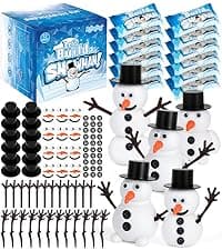 4 Pack Christmas Crafts, Air Dry Clay Snowman Craft, Do You Want to Build a Snowman Christmas Stocking Stuffers for Kids, Toddler Crafts Supplies for Christmas Winter Event Game Toys Xmas Present