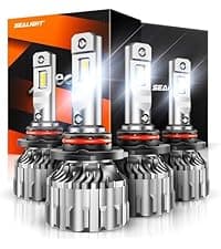 SEALIGHT H7 Bulbs 36000LM Ultra-Bright S6 H7 ATV Bulbs No Adapter Required No Cordless, 6500K White Light, 60000+Long Lifespan, Plug-N-Play, Marker Light Assemblies, Pack of 2