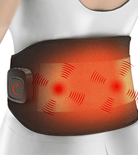 Comfytemp Cordless Heating Pad with Massager for Back Pain Relief, Portable Lower Back Massager Wearable, Birthday Gifts for Dad Mom Men Women Elderly, Rechargeable Period Cramps, 3 Heat Auto-Off, 58"